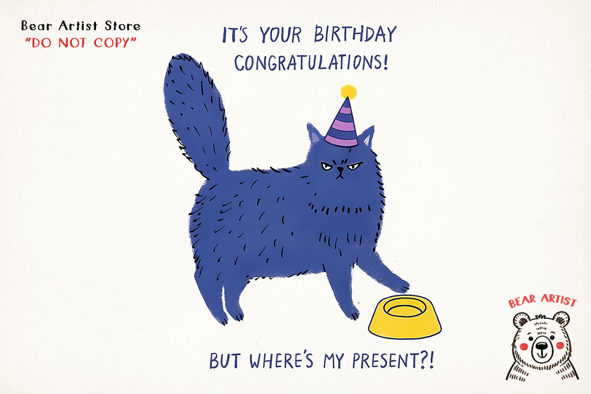 Cat and Animals Funny Birthday PNG, a Graphic by GlitterCraft (Photo 51 of 101)