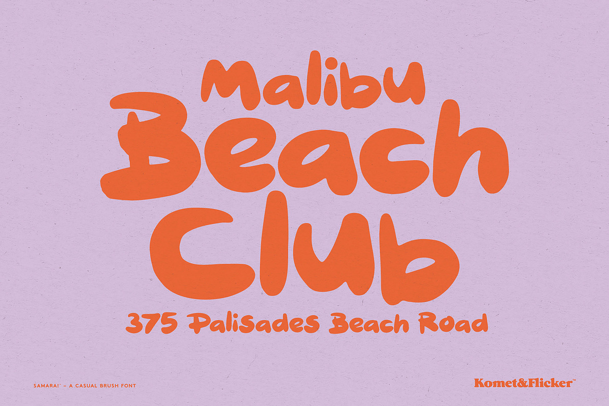 Samara! - A Casual Brush Font, a Script Font by Komet & Flicker (Photo 8 of 15)