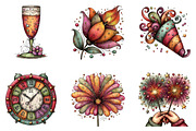 New Year Clipart, an Illustration by CreationArt (Thumbnail 5 of 7)