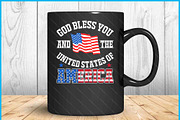 God Bless You And The Usa Flag SVG, an Object Graphic by Creativeusart (Thumbnail 3 of 4)
