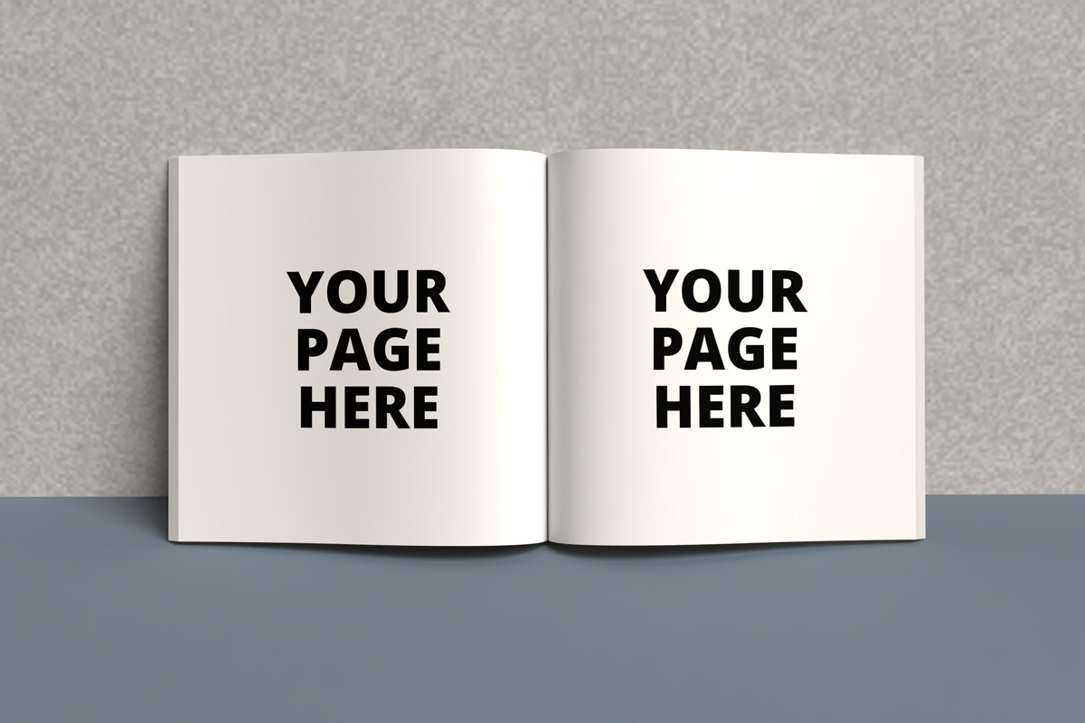 Square Open book mockup, an Advertising Mockup by Rami's Mockups (Photo 3 of 8)