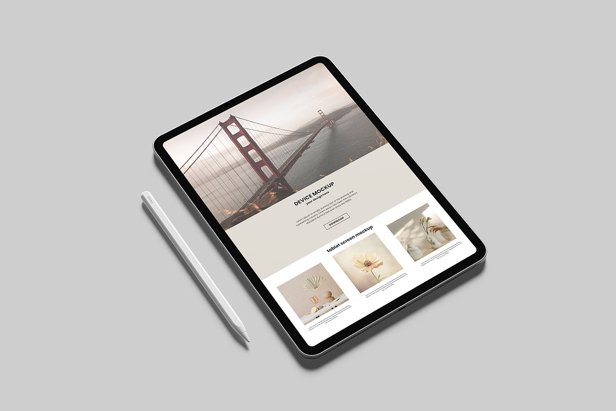 iPad Pro Mockup, an iPad Mockup by Graphiculon (Photo 2 of 11)