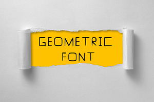Futuristic Geometric Display Font, a Handwritten Font by RAHMAT
