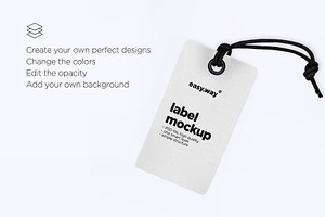 Label Tag PSD Mockup