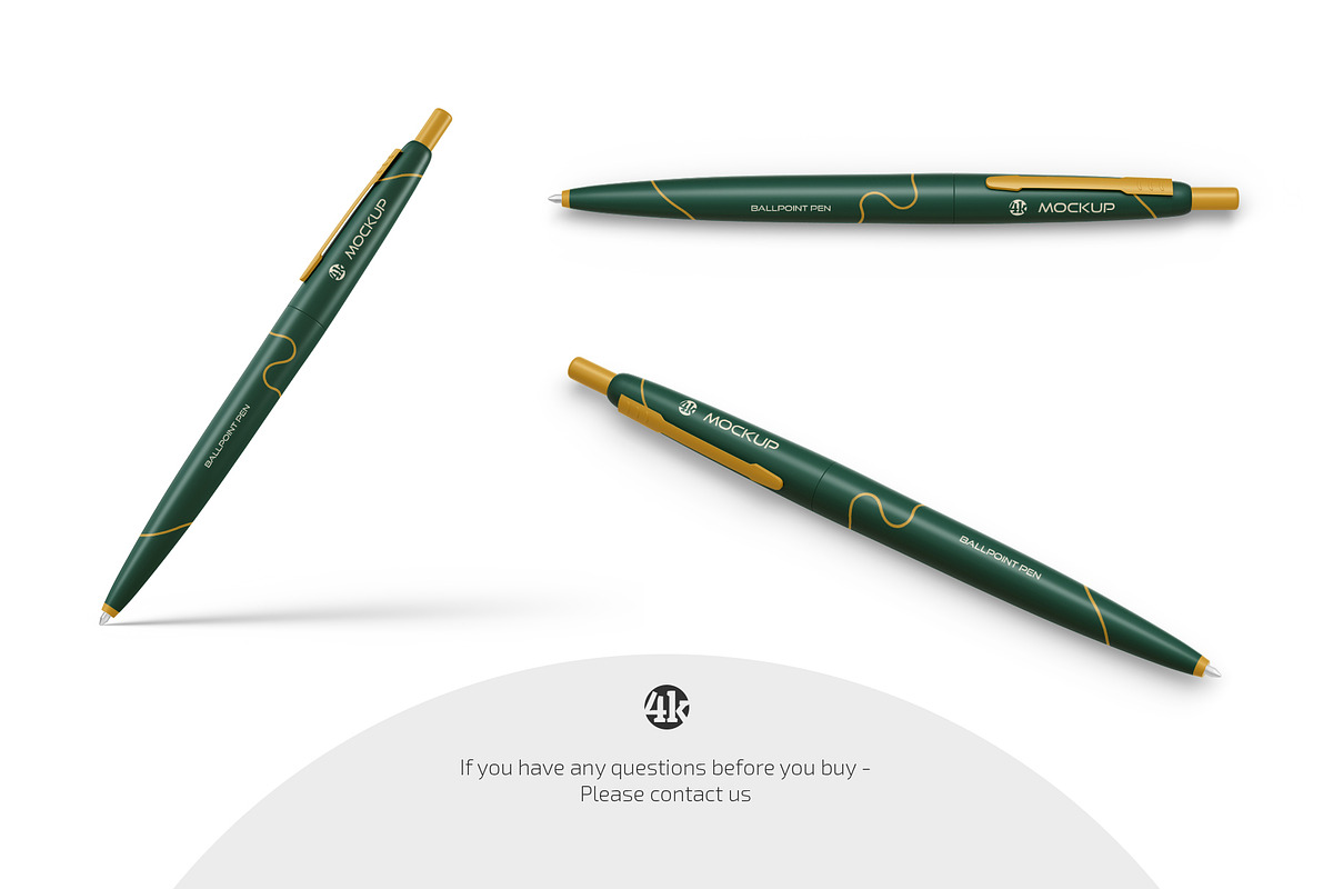 Ballpoint Pen Mockup Set, a Pens & Pencil Mockup by Country4k (Photo 4 of 4)