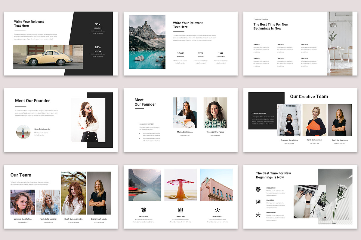 UM Minimalist Powerpoint Template preview 3