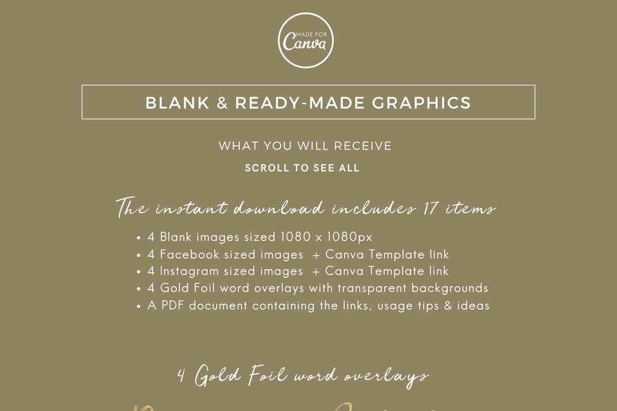 SALE! DOUBLE-EXP & GOLD WORDS SET 1, a Social Media Template by Illumineer Media & Design (Photo 5 of 6)