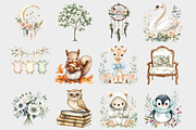 Boho Baby Animals Clipart, a Seasonal Illustration by Design Market (Thumbnail 4 of 4)