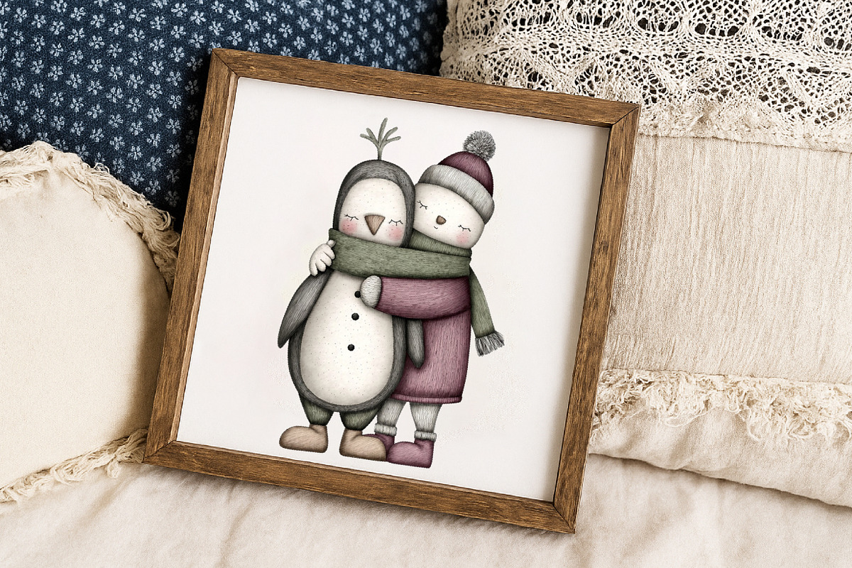 Winter Holiday Penguin Clipart, an Illustration by Libby Wishes (Photo 7 of 7)