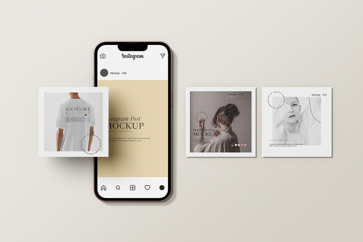 Instagram Post Mockup, a Print Template by Tahtagraphic (Photo 6 of 11)