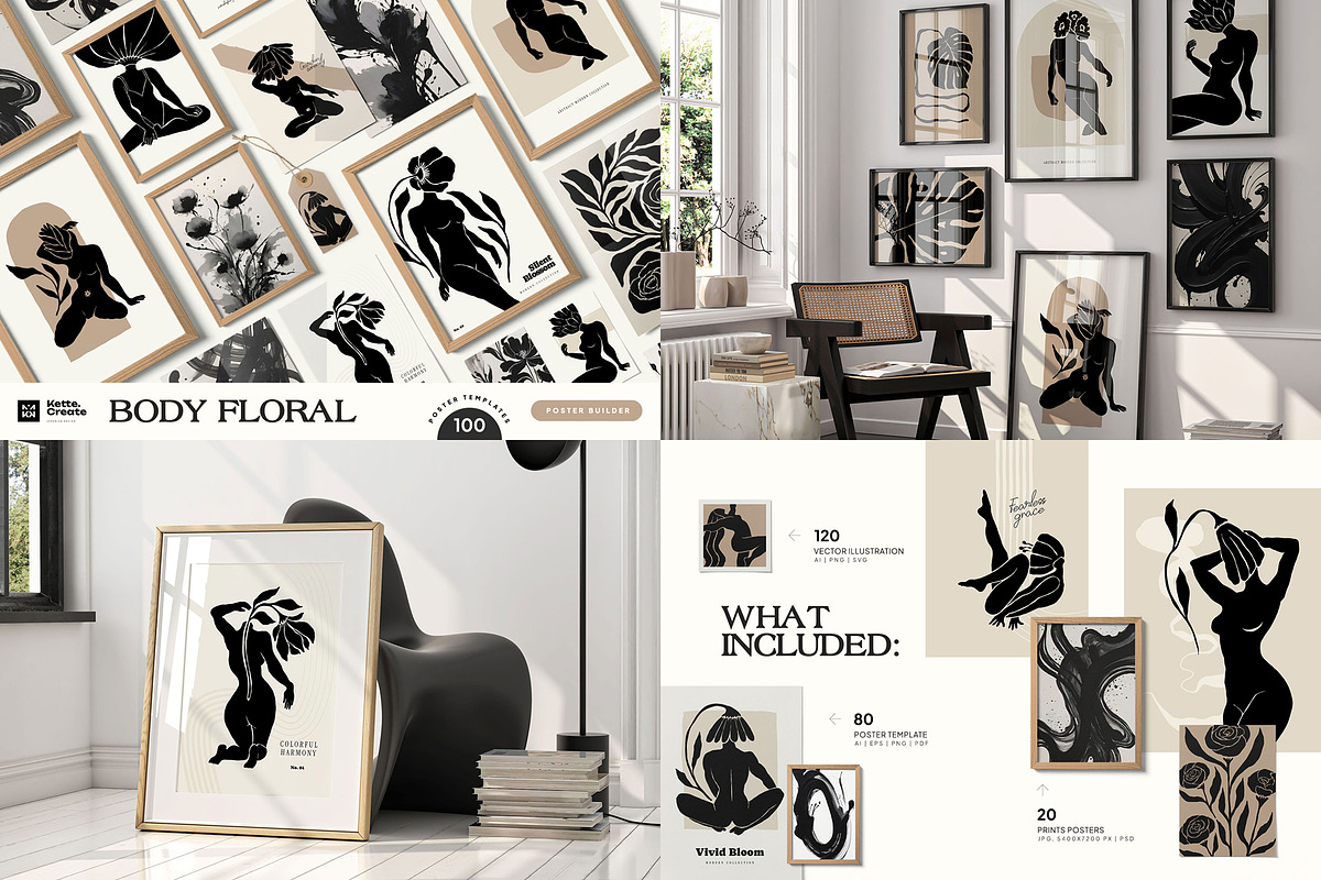 Linocut Poster Bundle | 11 in 01, an Object Graphic by KetteCreate (Photo 12 of 12)