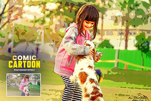 Comic Cartoon Effect Photoshop FX