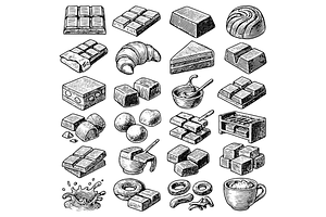 Chocolate Bars and Sweets, an Object Graphic by RT Studio