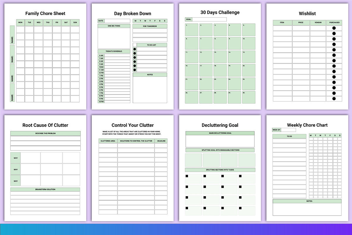 Decluttering & Cleaning Planner
