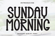 Sunday Morning | Script Font, a Script Font by Scratchones (Thumbnail 1 of 8)