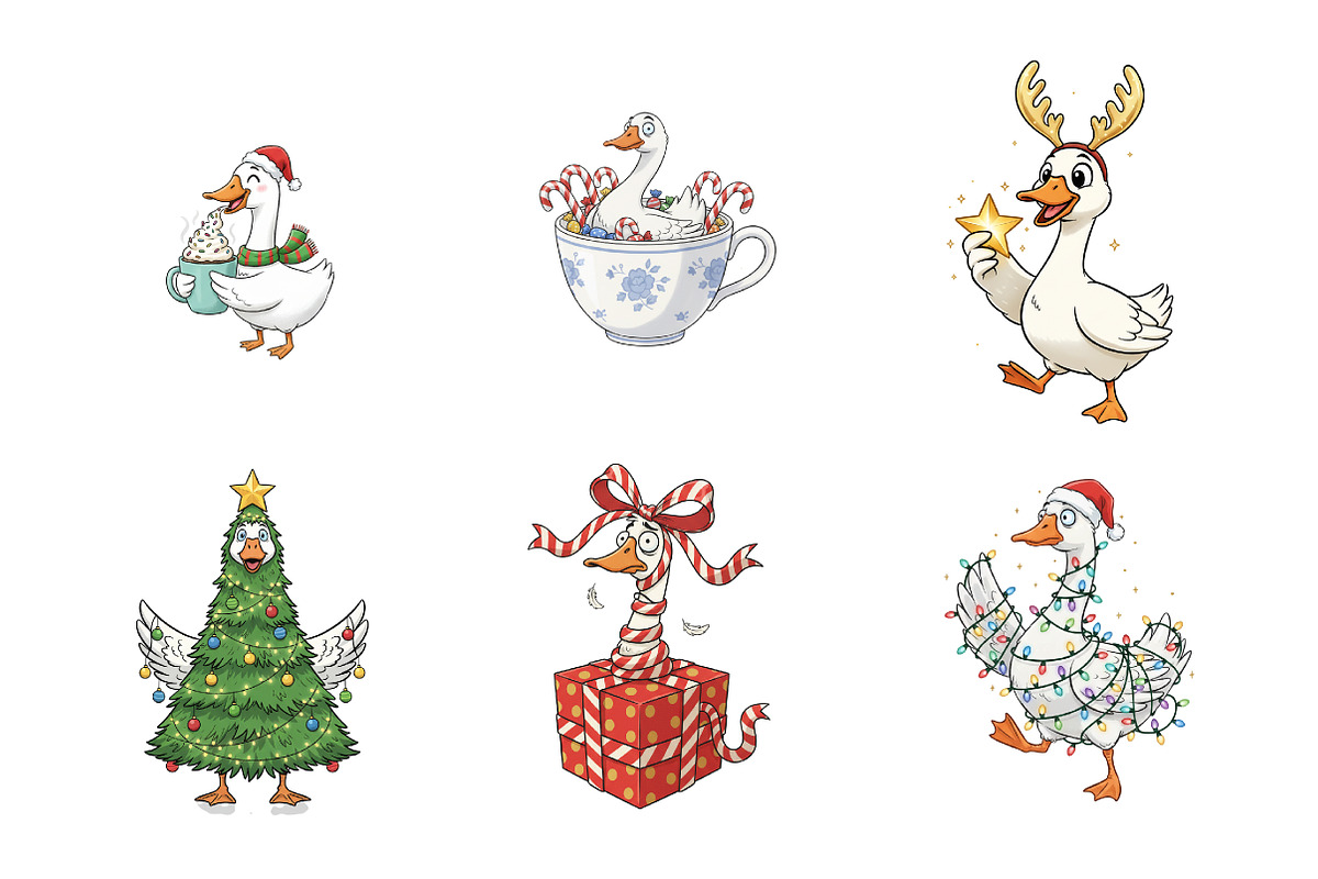 Funny Christmas Silly Goose PNG, an Illustration by SinaCreation (Photo 3 of 7)