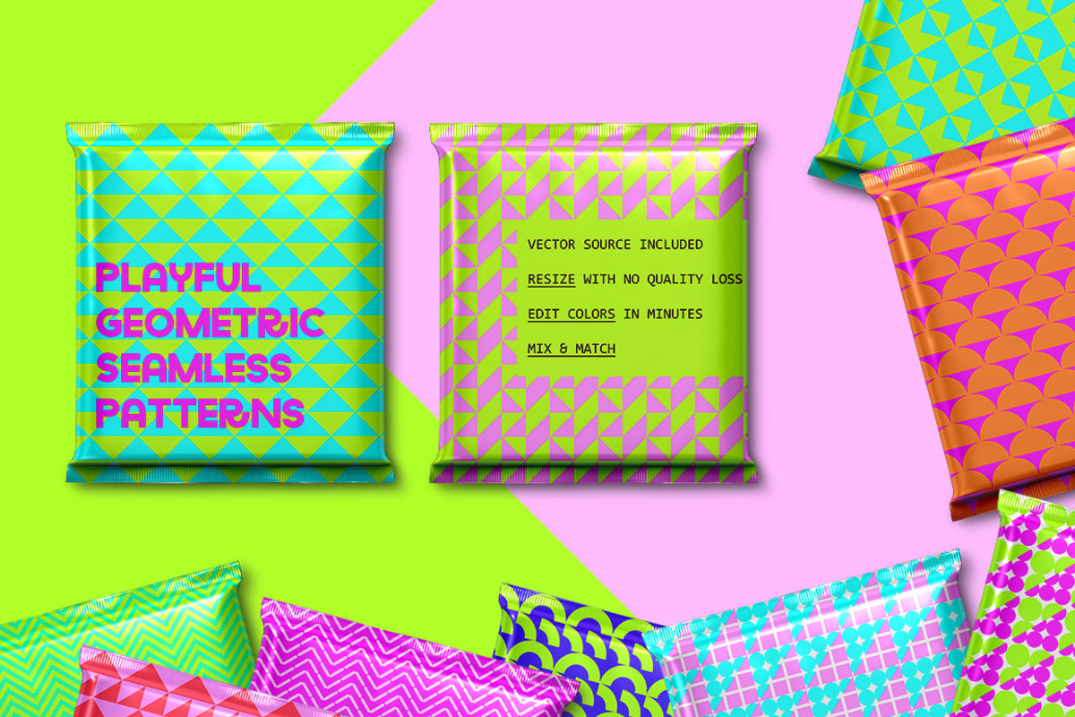 Playful Geometric Blocks, a Pattern Graphic by Pulpixel Design (Photo 3 of 9)