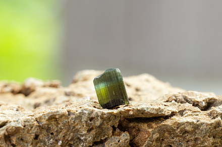 Raw Blue Green Tourmaline Crystal, a Nature Photo by Andriana Syvanych