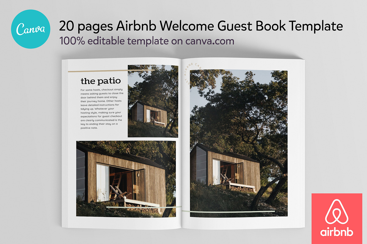 Airbnb Guest Book Canva template, a Templates & Theme by DeLaGranSiete (Photo 6 of 10)