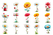 Whimsical Spring Daisy Flower Clipar, an Illustration by DreamArtGraphic (Thumbnail 2 of 4)