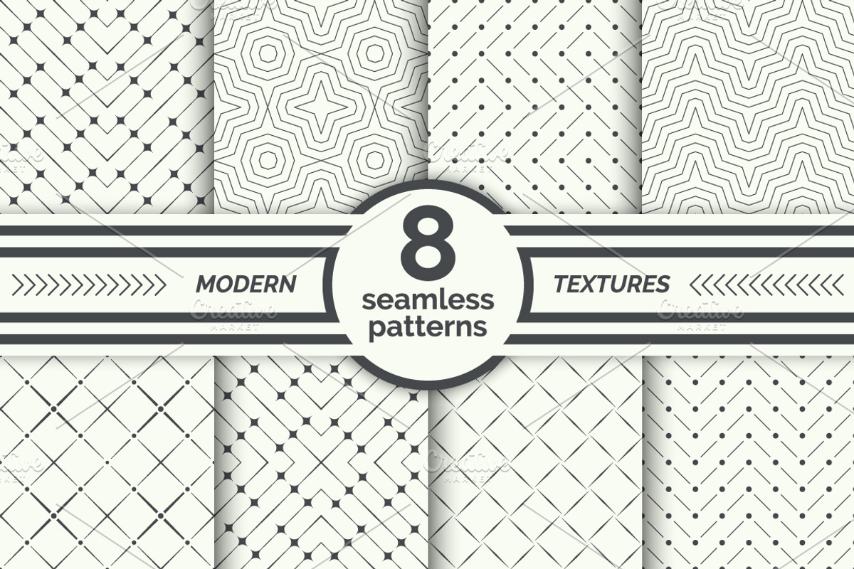 Modern geometrical seamless patterns, a Pattern Graphic by pattern shop (Photo 1 of 9)
