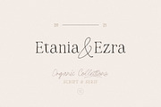 Etania & Ezra - Organic Font Duo, a Script Font by Sarid Ezra (Thumbnail 1 of 12)