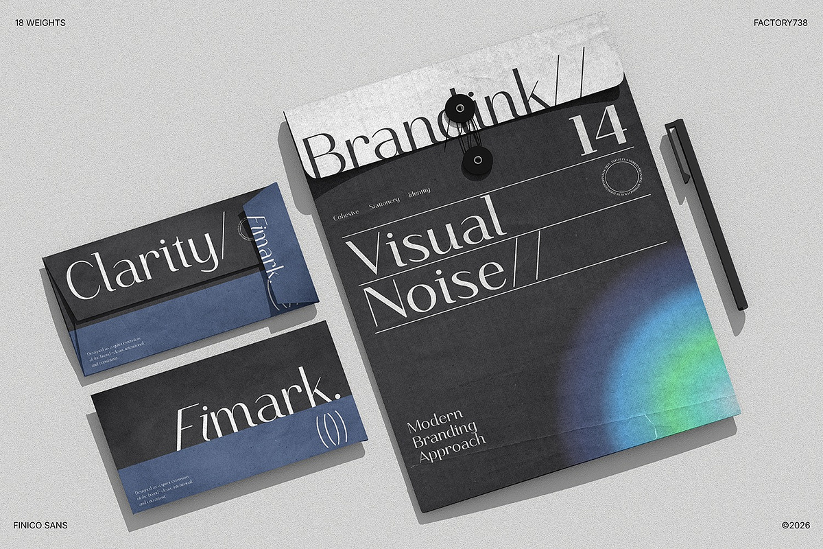 Finico Sans – Modern Editorial Sans, a Sans Serif Font by FactoryType Studio (Photo 11 of 11)