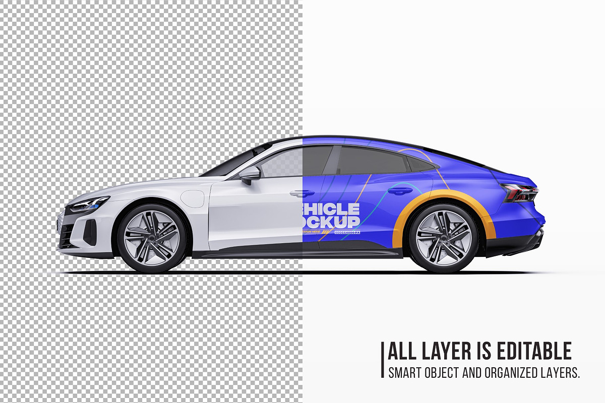 Electric Performance Coupe Mockup, an Advertising Mockup by Halal Graphic Studio (Photo 5 of 12)
