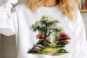 Whimsical Spring Landscape Clipart, a Seasonal Illustration by Canvas Craft (Thumbnail 5 of 10)