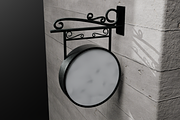 Vintage Hanging Signboard 3D Model, an Object 3D Model by Dudukbersama (Thumbnail 1 of 2)