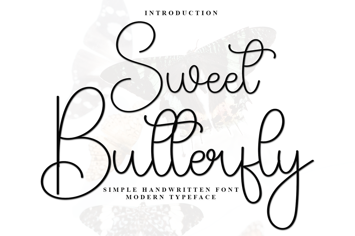 Sweet Butterfly, a Handwritten Font by InermediaSTUDIO (Photo 1 of 7)