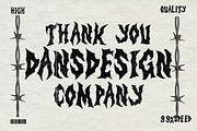 Demones Disaster Horror Metal, a Blackletter Font by dansdesign (Thumbnail 9 of 9)