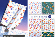 Snowy Friends Time Winter Watercolor, a Seasonal Illustration by CreativeValuation (Thumbnail 6 of 14)