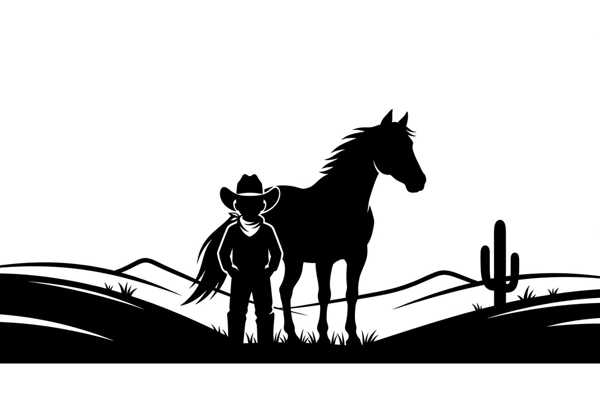 Western Cowboy Horse Silhouette Bund, an Illustration by Designs_River (Photo 43 of 51)