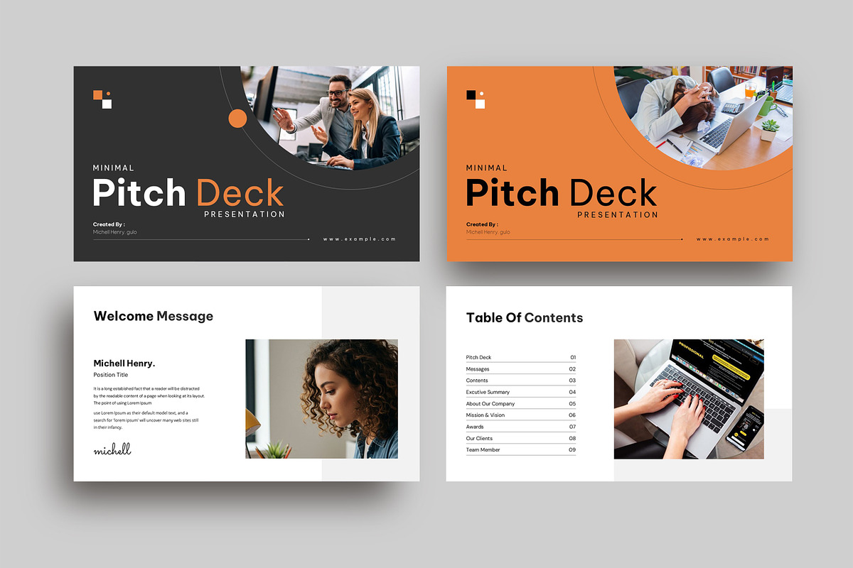 Pitch Deck Presentation Template, a Presentation Template by Studio_Clarity (Photo 2 of 5)