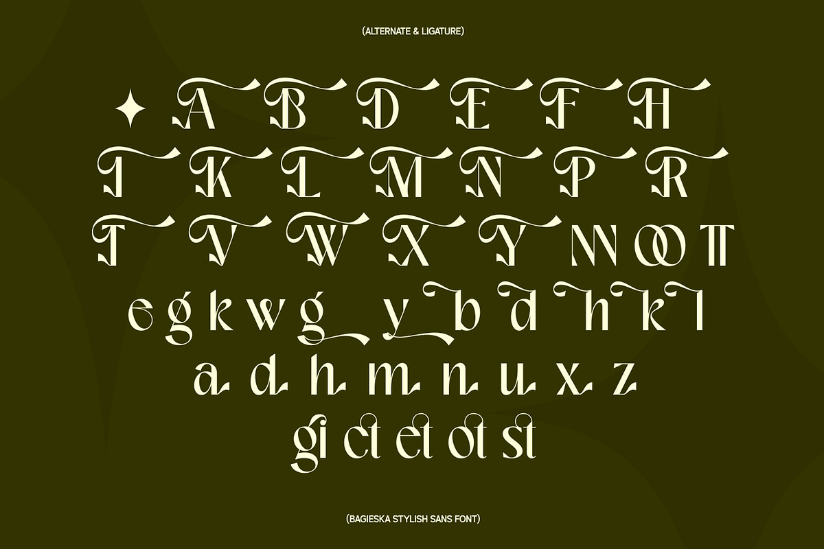 Bagieska Stylish Sans Serif Font, a Sans Serif Font by Heinzel Std (Photo 7 of 11)