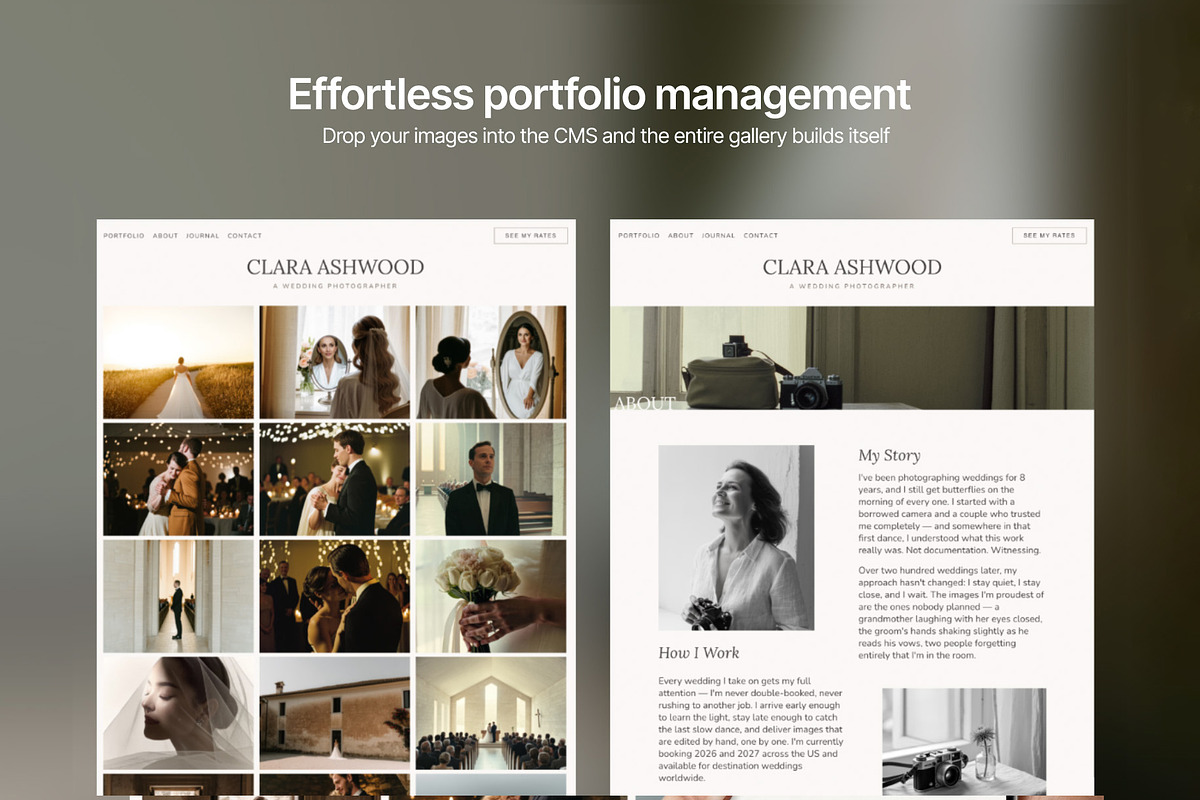 Wedding Photographer Framer Template, a Landing Page Template by vatesdesign (Photo 4 of 4)