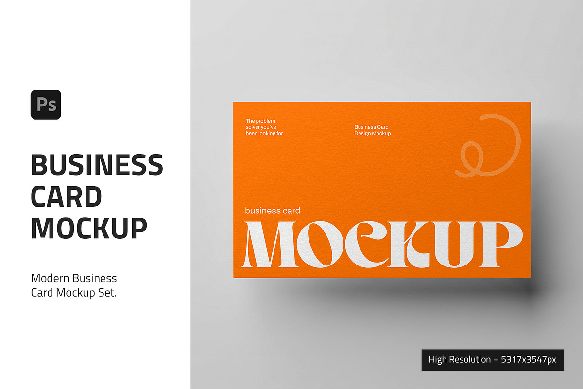 Business Card Mockup, an Advertising Mockup by PixelWink (Photo 1 of 3)