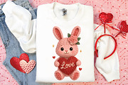 Crochet Faux Yarn Valentine Bunny Pn, an Illustration by DreamPrint404 (Thumbnail 4 of 8)