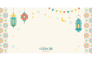 Eid Mubarak Flat Design