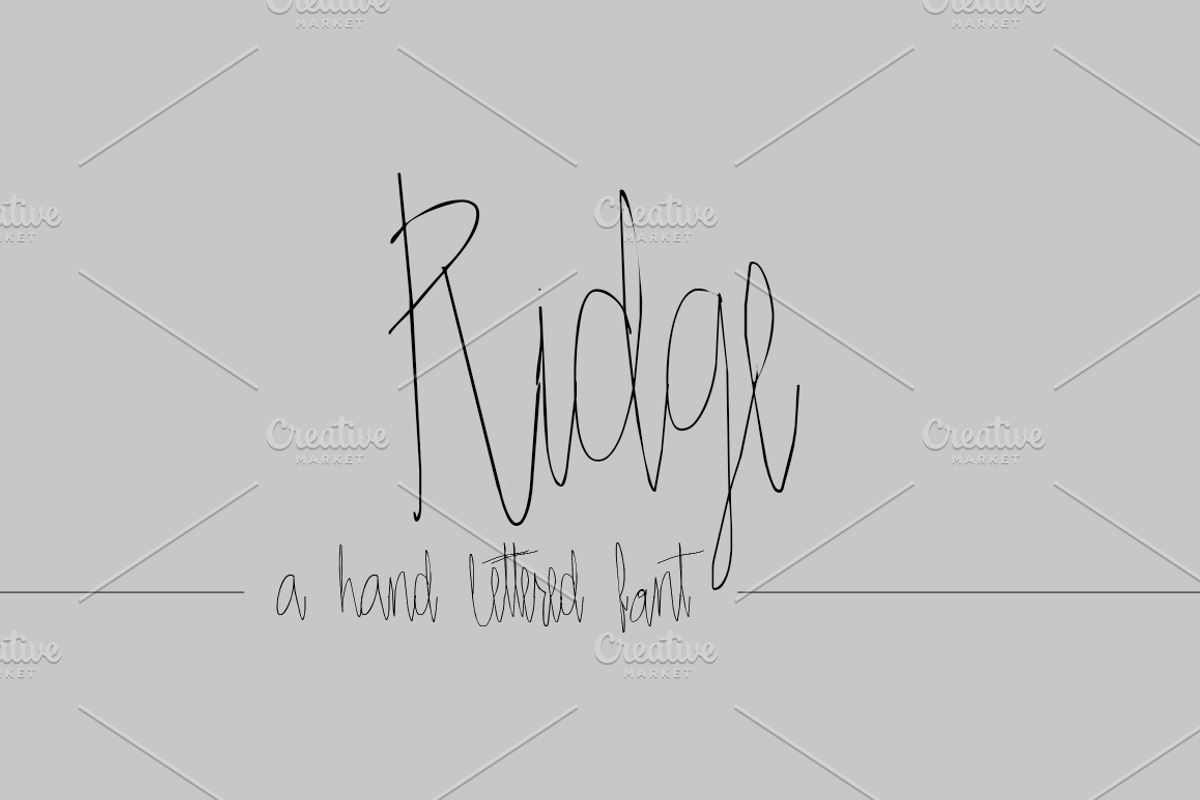 RIDGE Hand Lettered Font
