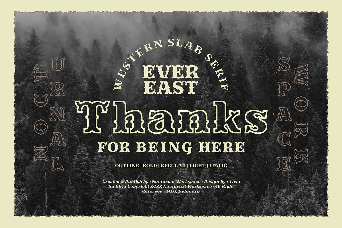 Evereast Western Slab-Serif, a Slab Serif Font by Nocturnal Workspace (Photo 9 of 9)