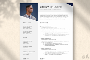 Modern Resume Template - The Wilsons, a Resume Template by AntDesignStudio