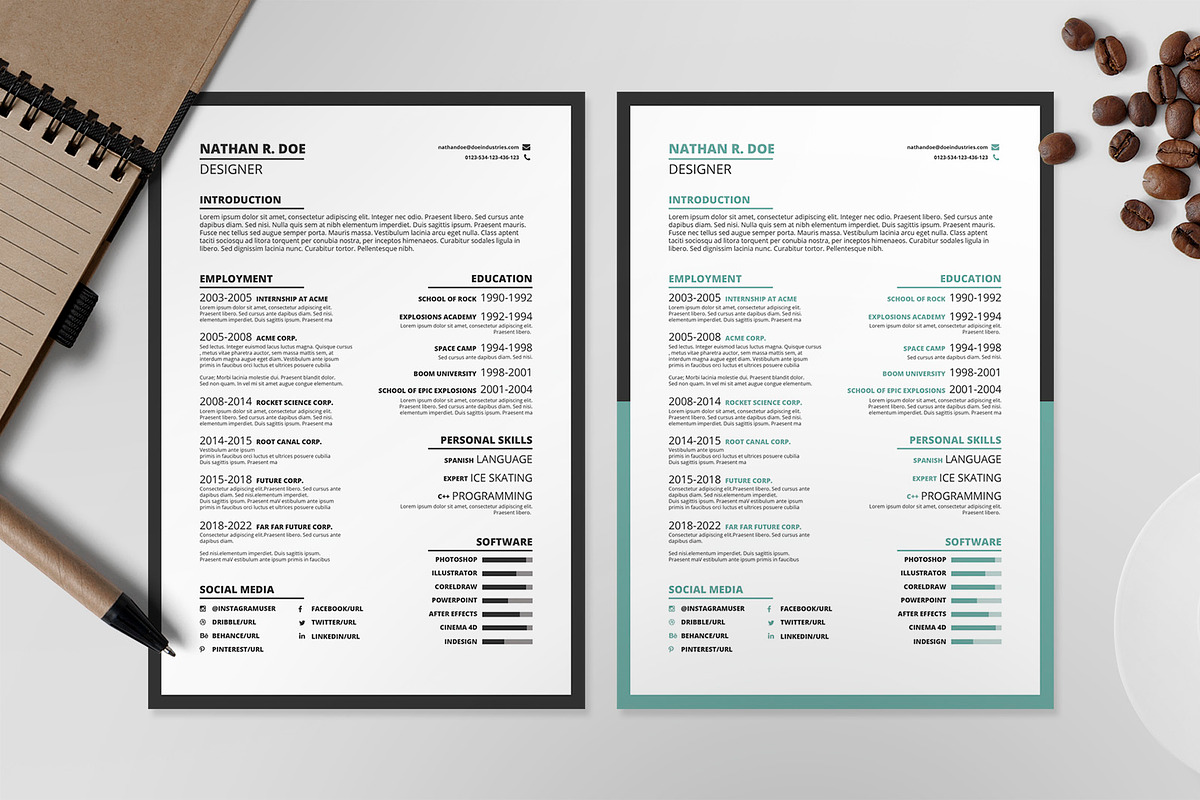 Resume/CV Template I, a Resume Template by Print Forge (Photo 2 of 4)