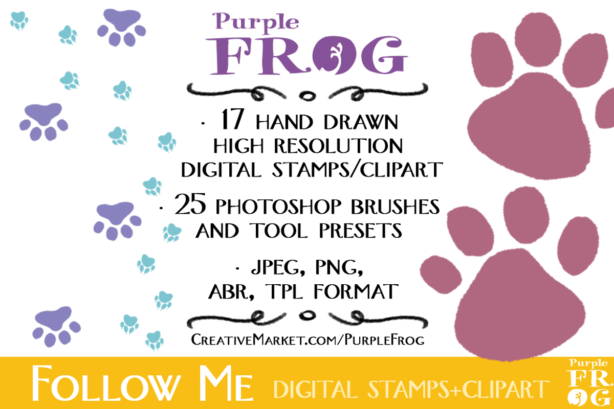 Follow Me - digital stamps / brushes, an Icon by Purple Frog (Photo 5 of 5)