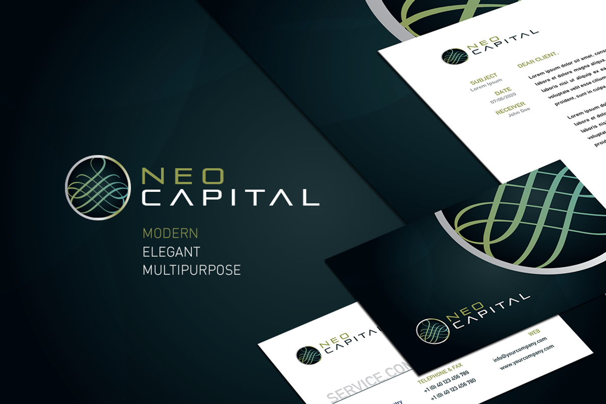 RW Modern Corporate Identity + Logo, a Stationery Template by Reclameworks (Photo 1 of 5)