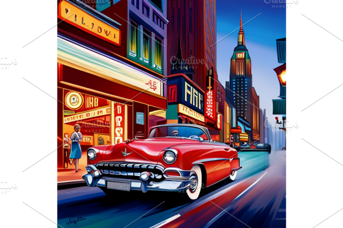 Art, Custom vintage car, a Poster Template by Boho Pixel Dust (Photo 2 of 8)