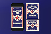 Cream Bold Memorial Day Flyer Set, a Flyer Template by graphicook (Thumbnail 3 of 3)