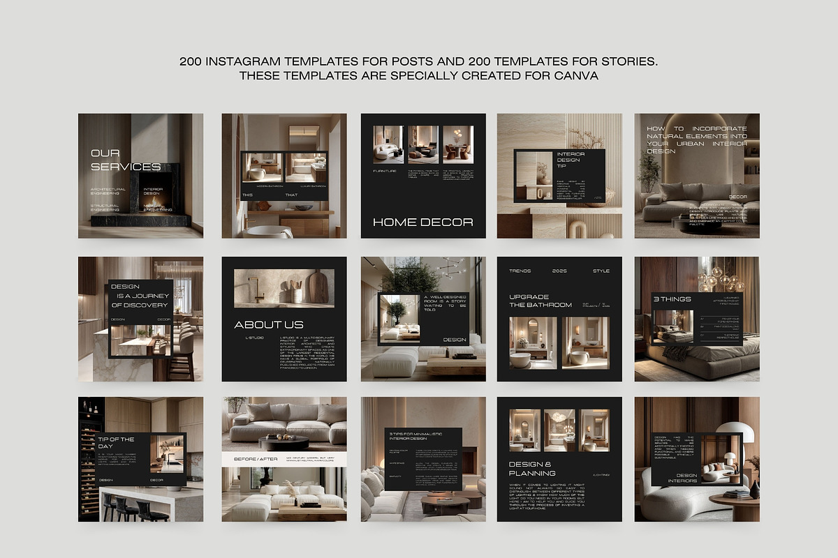Interior Design Instagram Bundle III, a Social Media Template by Instprofi | Studio Estimo (Photo 11 of 49)