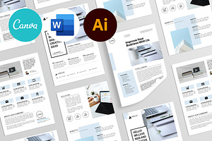 Clean Case Study Flyer Bundle